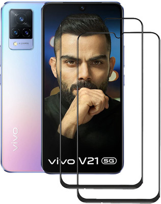 INFINITYWORLD Edge To Edge Tempered Glass for Vivo V21 5G(Pack of 2)