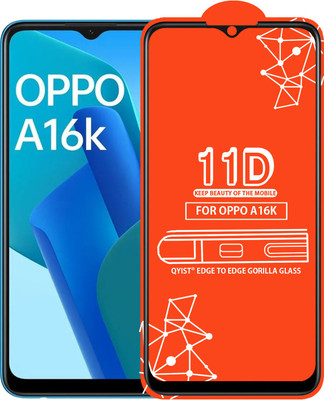 Qyist Edge To Edge Tempered Glass for Oppo A16K(Pack of 1)