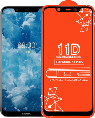 Qyist Edge To Edge Tempered Glass for Nokia 7.1 Plus(Pack of 1)
