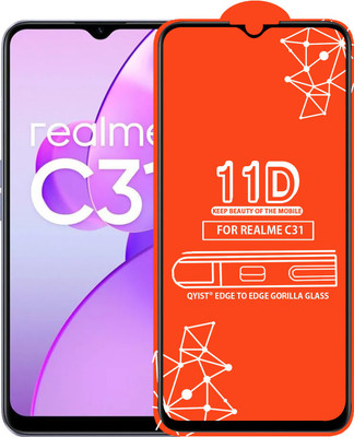 Qyist Edge To Edge Tempered Glass for Realme C31(Pack of 1)