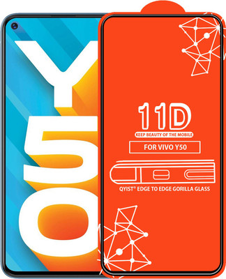 Qyist Edge To Edge Tempered Glass for Vivo Y50(Pack of 1)
