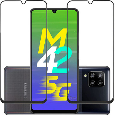NIMMIKA ENTERPRISES Edge To Edge Tempered Glass for Samsung Galaxy M42 5G/Samsung Galaxy A42 5G D+ Tempered Glass(Pack of 2)