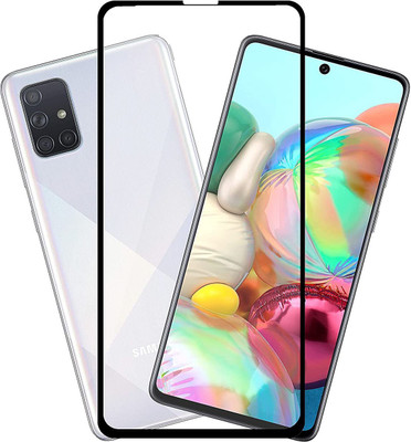 NIMMIKA ENTERPRISES Edge To Edge Tempered Glass for Samsung Galaxy A71(Premium Tempered Glass | Cobra Scale Texture | Full Coverage | Ultra-Thin Design | Oleophobic Coating | Case-Friendly Design | Crystal Clear Display | Residue-Free Removal)(Pack of 1)