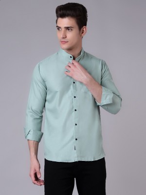 Paul Jordan Men Solid Casual Light Green Shirt