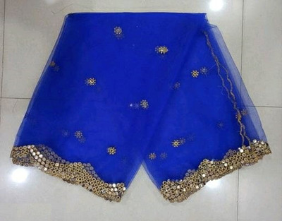 S And H Designer Net Embellished Women Dupatta