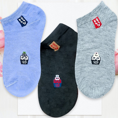 Nicsy Women Printed Ankle Length, Calf Length, Mid-Calf/Crew(Pack of 3)