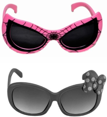 DEPARTED Cat-eye Sunglasses(For Boys & Girls, Black)