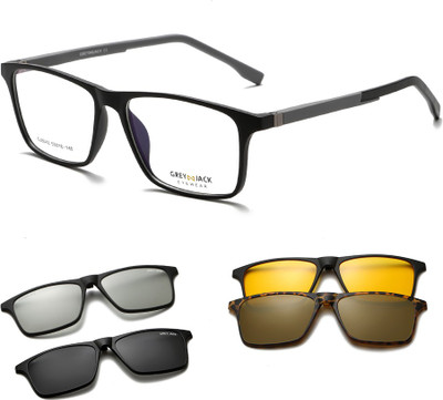 Grey Jack Rectangular Sunglasses(For Men & Women, Multicolor)