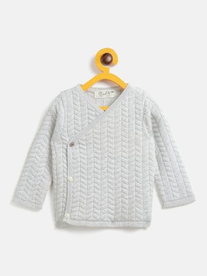 Jwaaq Solid V Neck Casual Baby Boys & Baby Girls White Sweater