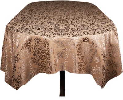 Home - the best is for you Printed 8 Seater Table Cover(Gold, Cotton)