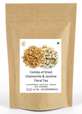 A D FOOD & HERBS Combo Of Dried Chamomile & Jasmine for Tea Blends each of 20 Gms Herbal Tea Pouch(20 g)