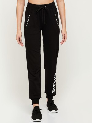 MAX Solid Women Black Track Pants