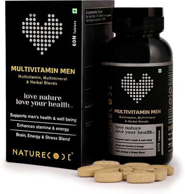 Nature Code Multivitamin Men Supplement With Vitamin, Biotin For Immunity, Energy & Strength(60 Tablets)