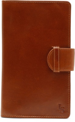 LOUIS STITCH Men Casual, Formal Tan Genuine Leather Card Holder(17 Card Slots)