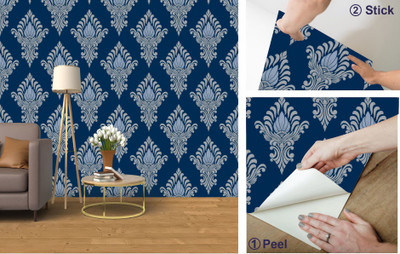 We Kreate Vinyl Floral & Botanical Multicolor Wallpaper(L x W: 250 cm x 45 cm)