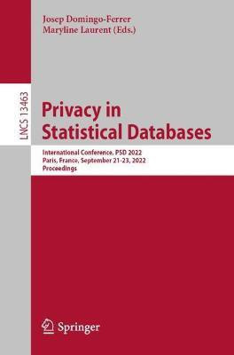 Privacy in Statistical Databases(English, Paperback, unknown)