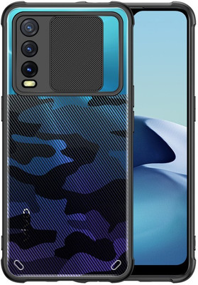 Glaslux Front & Back Case for Vivo Y20(Black, Camera Bump Protector, Pack of: 1)