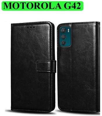 Wynhard Flip Cover for Moto G42, MOTOROLA G42(Black, Grip Case, Pack of: 1)