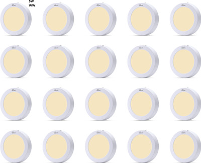 MURPHY LED 5W CBL Surface down light (Warm White , Pack of 20) Ceiling Light Ceiling Lamp(Yellow)
