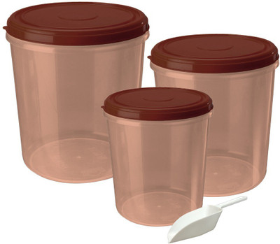 YASHODEEP PLASTIC Plastic Utility Container  - 7.5 L, 10 L, 14.5 L(Pack of 3, Brown)