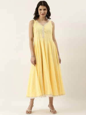 SWAGG INDIA Flared/A-line Gown(Yellow)