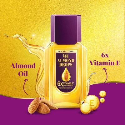 BAJAJ Almond Drops non sticky hair oil 95ml Hair Oil(95 ml)