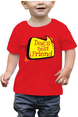 RAINBOWTEES Baby Boys & Baby Girls Graphic Print Pure Cotton Regular T Shirt(Red, Pack of 1)