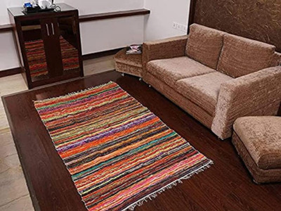 Dsom Cotton Floor Mat(Multicolor, Large)