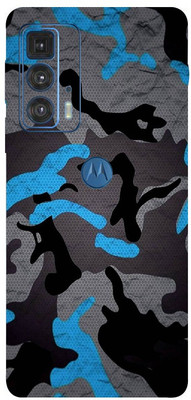 AsSkin MOTOROLA Edge 20 Pro 5G Mobile Skin(Ultra Super Camouflage Military Blue Skin With High Gloss Finish).)