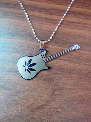 TODANI JEMS Guitar Shape Beautiful Looking Pendant With Chain for Men and Women. Metal Locket Set