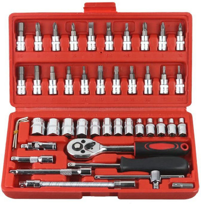 Capitalpoint 46 in 1 Multi-Purpose Stainless Steel Tool Kit Set Power & Hand Tool Kit(46 Tools)