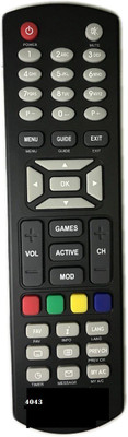 Akshita 4043 DTH Compatible For DTH Set Top Box HD Remote Control Without Recording DISH TV Zenega-4 Remote Controller(Black)