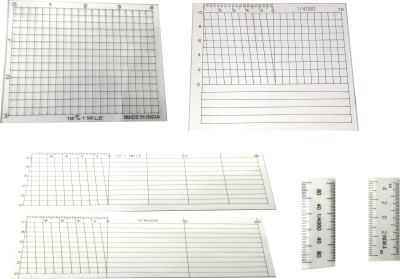 Antiquity Patwari Scale With pack of 6 Scale Diagonal Scale , Pocket Scale Taank Scale Ruler(Set of 6, White)