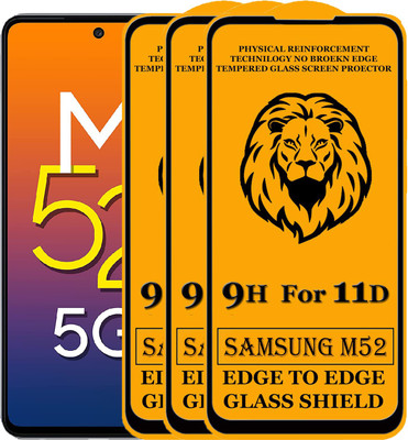 SEVEN7STAR Edge To Edge Tempered Glass for Samsung Galaxy M52 5G(Pack of 3)