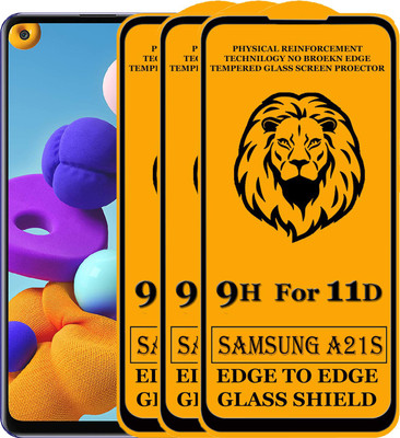 HQ Protection Edge To Edge Tempered Glass for Samsung Galaxy A21s(Pack of 3)