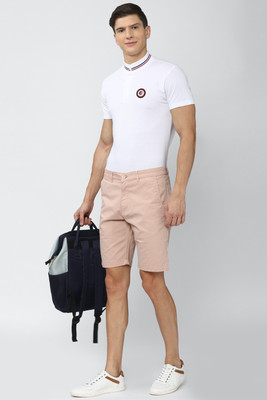 PETER ENGLAND Solid Men Pink Regular Shorts
