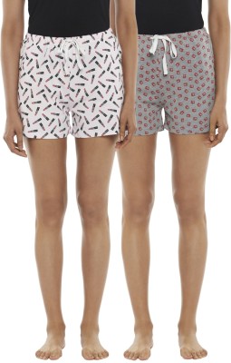 Dreamz by Pantaloons Printed Women Multicolor Night Shorts