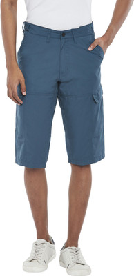 Urban Ranger by Pantaloons Solid Men Blue Regular Shorts