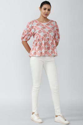 VAN HEUSEN Casual Printed Women Multicolor Top