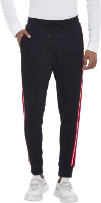 PEOPLE Solid Men Dark Blue Track Pants