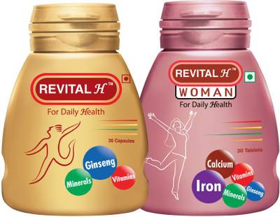 Revital H Daily Health Suppliment Man + Daily Health Suppliment Woman (30Tab + 30Tab)