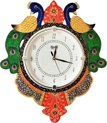 AJANTA Analog 36 cm X 33 cm Wall Clock(Multicolor, With Glass, Standard)