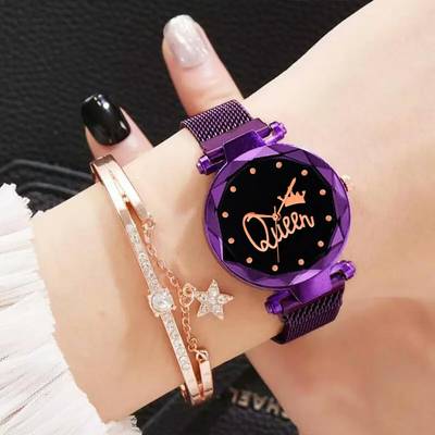 Marclex Purple Color Queen girls watches for women watches stylish