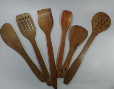 

Shahi Wood Ladle(Beige, Pack of 6)