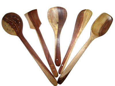 

MY STORE Spatula Wood Ladle(Pack of 5)