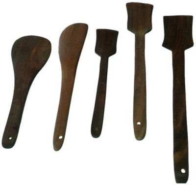Onlineshoppee Wood Ladle(Brown, Pack of 5) at flipkart