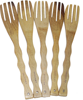 

Indoart Antique Cooking Spoon Wood Ladle(White, Pack of 5)