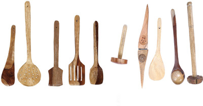 EtsiBitsi Wooden Ladle(Pack of 10)
