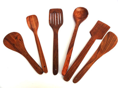 Woodpedlar Wood Ladle(Pack of 6)