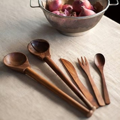 

Onlineshoppee AFR1008 Wood Ladle(Brown, Pack of 5)